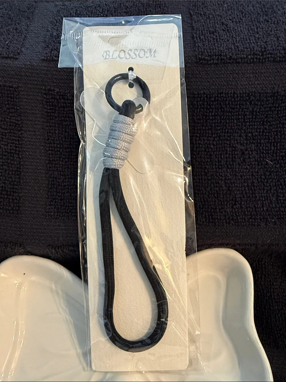 Black & Gray Loop Keychain - Women Accessories